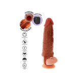 Get Real - Manchon Pénis Vibrant En Silicone Hydratant Caramel 16