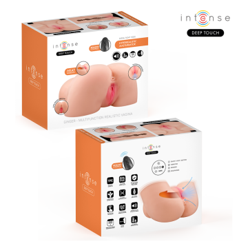 INTENSE DEEP TOUCH - GINGER MASTURBADOR VAGINA CON EFECTO SUCCIÓN, CALOR, VIBRACIÓN Y VOZ CON CONTROL REMOTO 5.3 KG