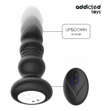 ADDICTED TOYS - TAPPO ANALE ROTANTE E VIBRANTE, LUCE LED, TELECOMANDO