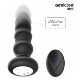 ADDICTED TOYS - PLUG ANAL ROTATIF ET VIBRANT, TÉLÉCOMMANDE AVEC LUMIÈRE LED