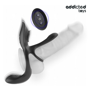ADDICTED TOYS - ANNEAU DOUBLE PÉNIS AVEC STIMULATEUR CLITORIAL