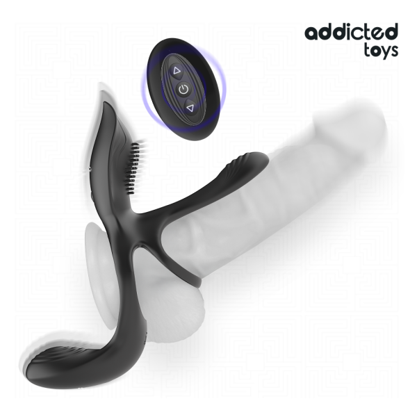 ADDICTED TOYS - DOPPIO ANELLO PER PENE CON STIMOLATORE CLITORIDEO