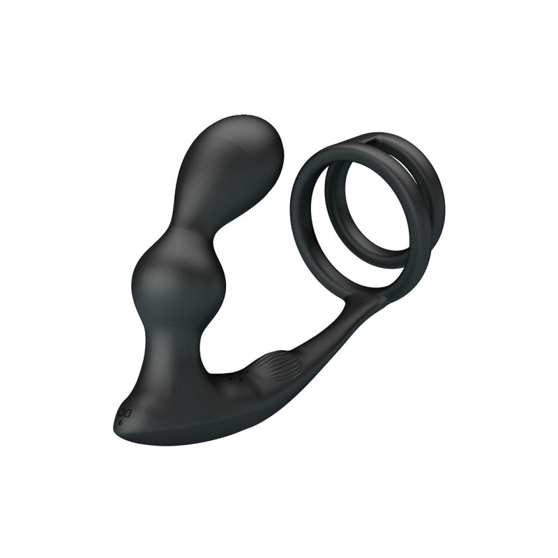 Mr Play - Anillo Para Pene Con Plug Anal Con Vibración Control