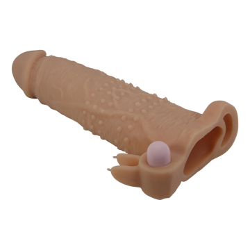 PRETTY LOVE - QUILLON FUNDA PARA PENE CON ESTIMULADOR DE CLÍTORIS Y VIBRACIÓN