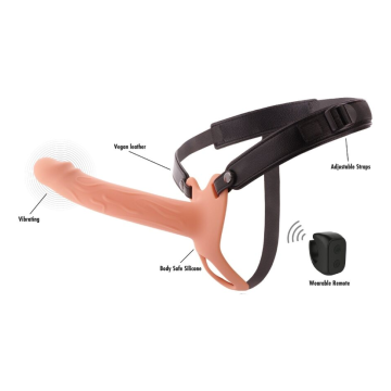 HIDDEN DESIRE - INFERNO STRAP-ON FUNDA PARA PENE CON VIBRACIÓN 20 CM