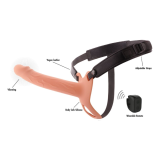 HIDDEN DESIRE - INFERNO STRAP-ON FUNDA PARA PENE CON VIBRACIÓN 20 CM
