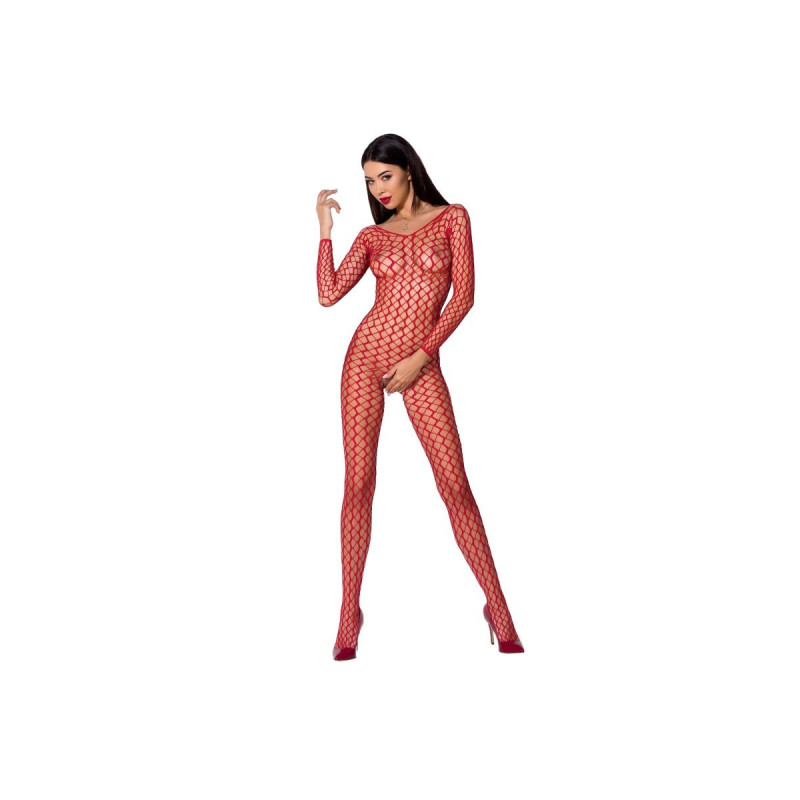 PASSION - WOMAN BS068 BODYSTOCKING ROSSO TAGLIA UNICA - PASSION WOMAN…
