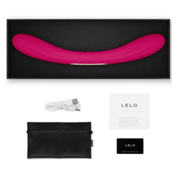 LELO - BOOMERANG VIBRATEUR À DOUBLE EXTRÉMITÉ CERISE