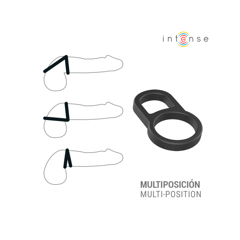 INTENSE - CONLETH ADJUSTABLE DOUBLE PENIS RING MODEL 3 - INTENSE FOR…
