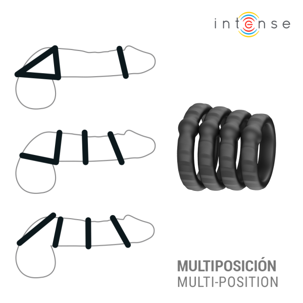 INTENSE - MICHIEL SET DE 4 ANILLOS MODELO 10