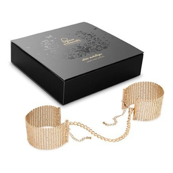 BIJOUX INDISCRETS - DÃSIR MÃTALLIQUE MANETTE IN RETE DI METALLO DORATO