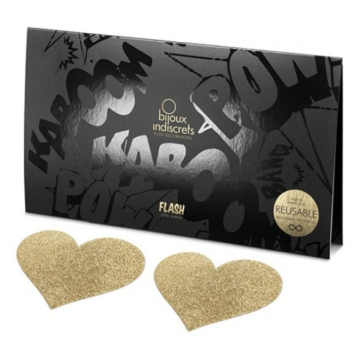 BIJOUX INDISCRETS - CACHE-METONS FLASH COEUR D'OR