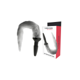 Darkness - Plug Anal Silicona Con Cola Gris | Vybes.it