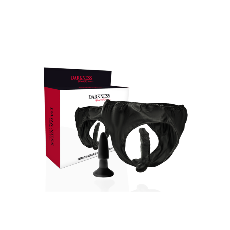 Darkness - Höschen Mit Plug Und Auswechselbarem Dildo | Vybes.it