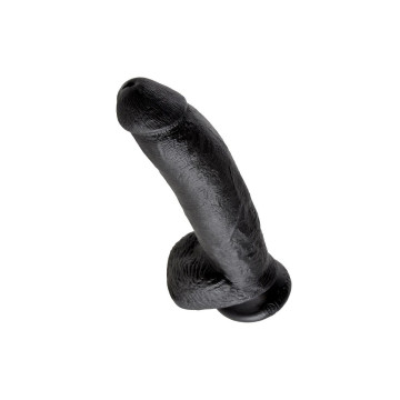 King Cock - Dildo Schwarz Mit Eier 22.9 Cm | Vybes.it