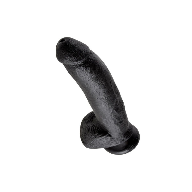 King Cock - Dildo Black With Balls 22.9 Cm | Vybes.it