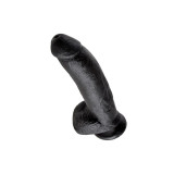 King Cock - Gode Noir Avec Boules 22.9 Cm | Vybes.it
