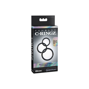 FANTASY C-RINGZ - SILICONE 3 ANNEAUX STAMINA SET - Cockrings sans vib…