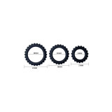 Baile - Titan Set 3 Pz Anelli Per Il Cazzo Nero 2.8 + 2.4 + 1.9 Cm