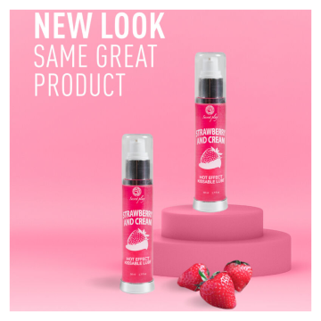 SECRETPLAY - LUBRICANT 2-1 HEAT EFFECT STRAWBERRY & CREAM 50 ML