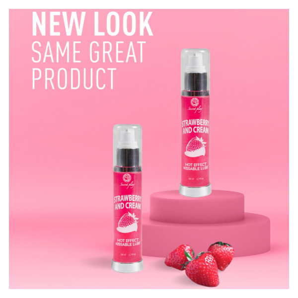 SECRETPLAY - LUBRICANT 2-1 HEAT EFFECT STRAWBERRY & CREAM 50 ML
