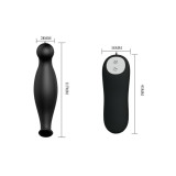 Pretty Love - Plug Anal Silicona 12 Modos Vibración Negro | Vybes.it