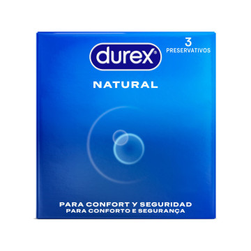 DUREX - NATURAL CONDOMS 3 UNITS - DUREX CONDOMS - Natural Range