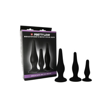 Pretty Love - Kit Iniciacion Anal Plugs Silicona | Vybes.it