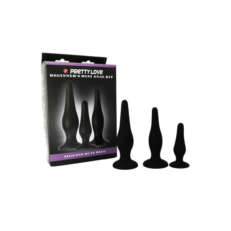 Pretty Love - Kit Iniciacion Anal Plugs Silicona | Vybes.it