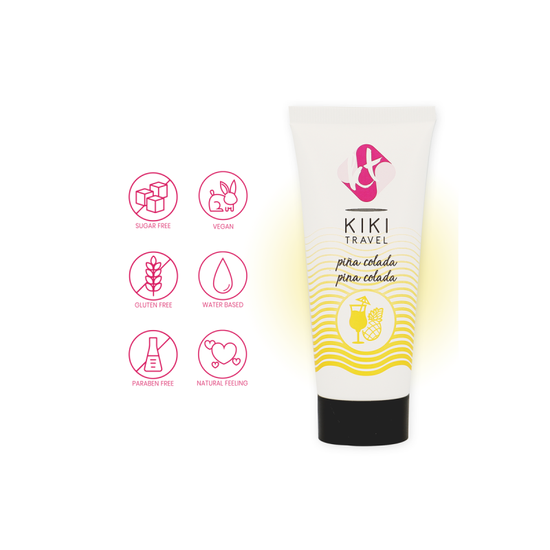 KIKÍ TRAVEL - PINA COLADA LUBRIFIANT 50 ML - Aux saveurs délicieuses