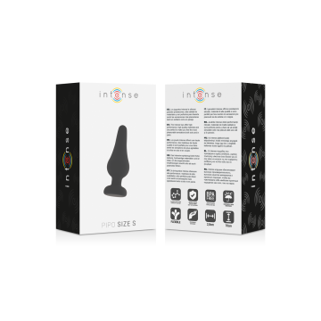 INTENSE - PLUG ANAL PIPO S SILICONE NOIR 9,8 CM - INTENSE ANAL TOYS -…