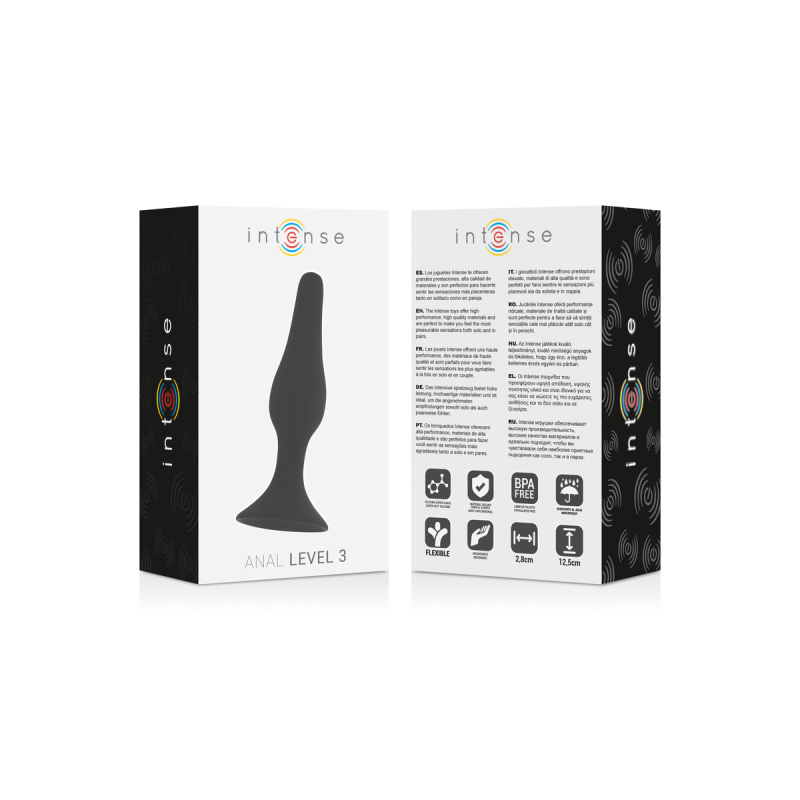 Intense - Anal Niveau 3 12,5Cm Noir | Vybes.it