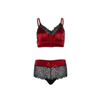 LEG AVENUE - SET DOS PIEZAS ROJO Y NEGRO S/M