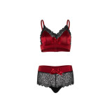 LEG AVENUE - SET DOS PIEZAS ROJO Y NEGRO S/M