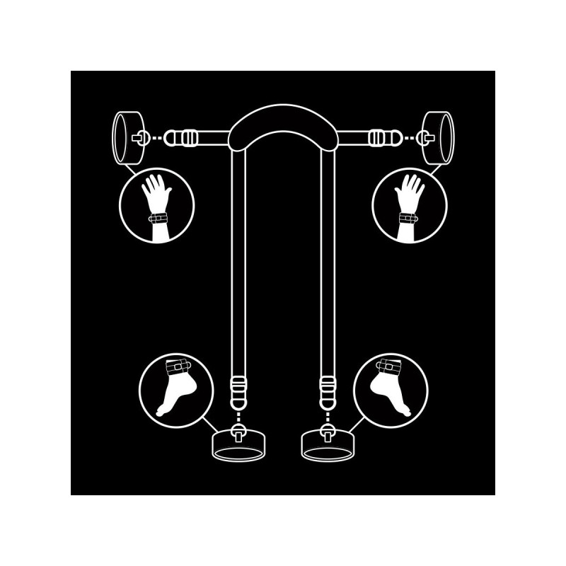 Fetish Submissive - Position Maître Avec 4 Menottes Doublées De