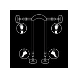 Fetish Submissive - Position Maître Avec 4 Menottes Doublées De