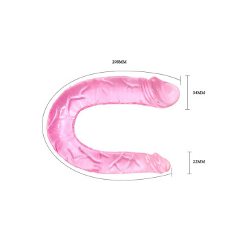 Baile - Double Dong Dildo Doble Rosa | Vybes.it