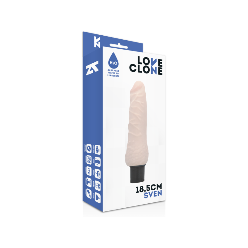 Loveclone - Vibrateur Autolubrifiant Sven 18.5 Cm - O - 3.3 Cm |