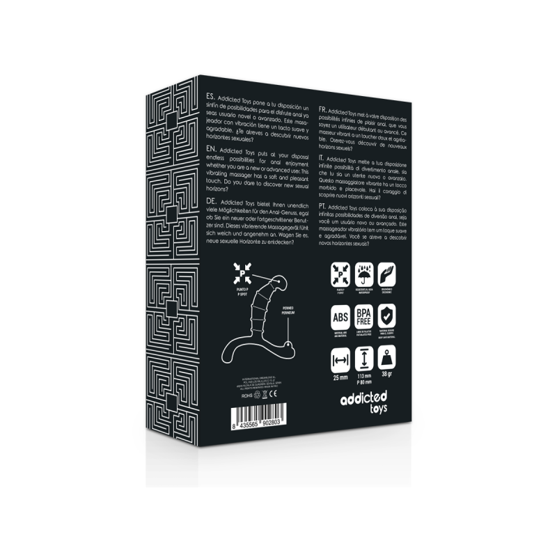 ADDICTED TOYS Piacere Anale Della Prostata Black: prostate massager | Vybes.it
