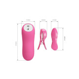 BAILE - Romantic Wave Pinces Vibrantes avec vibration et electrostimulation fuchsia : accessoire fetish | Vybes.it