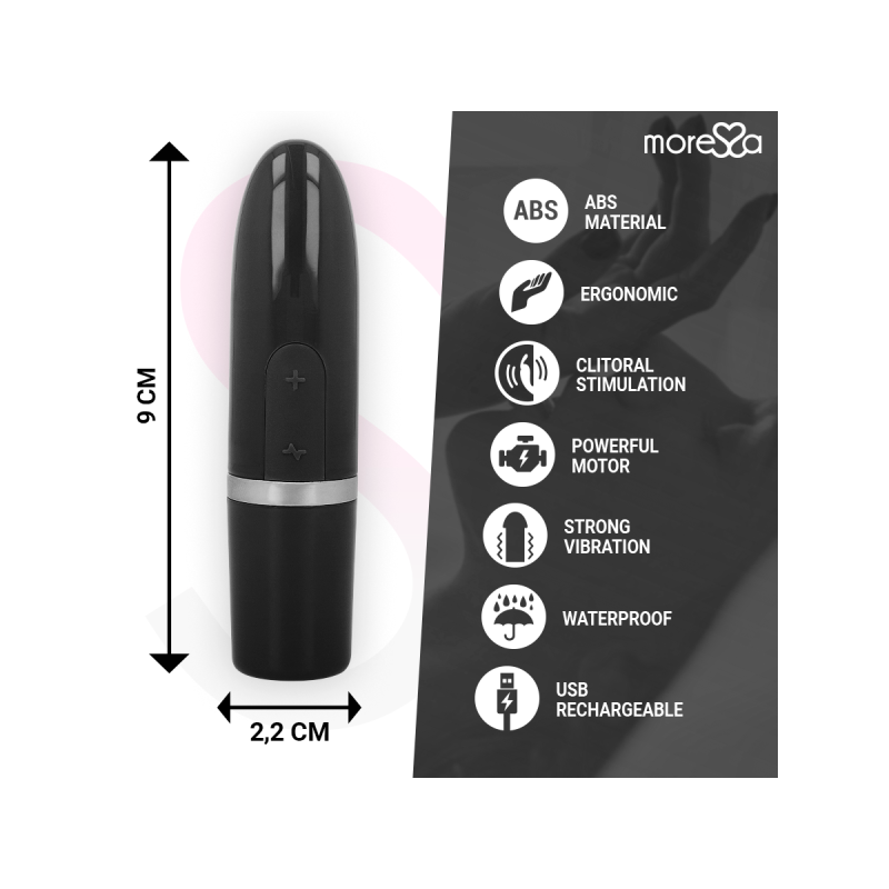 Moressa - Ivy Masajeador Simulador Labial De Viaje Negro | Vybes.it