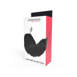 Darkness - Plug Anal Silver 8 Cm Con Cola Negro | Vybes.it