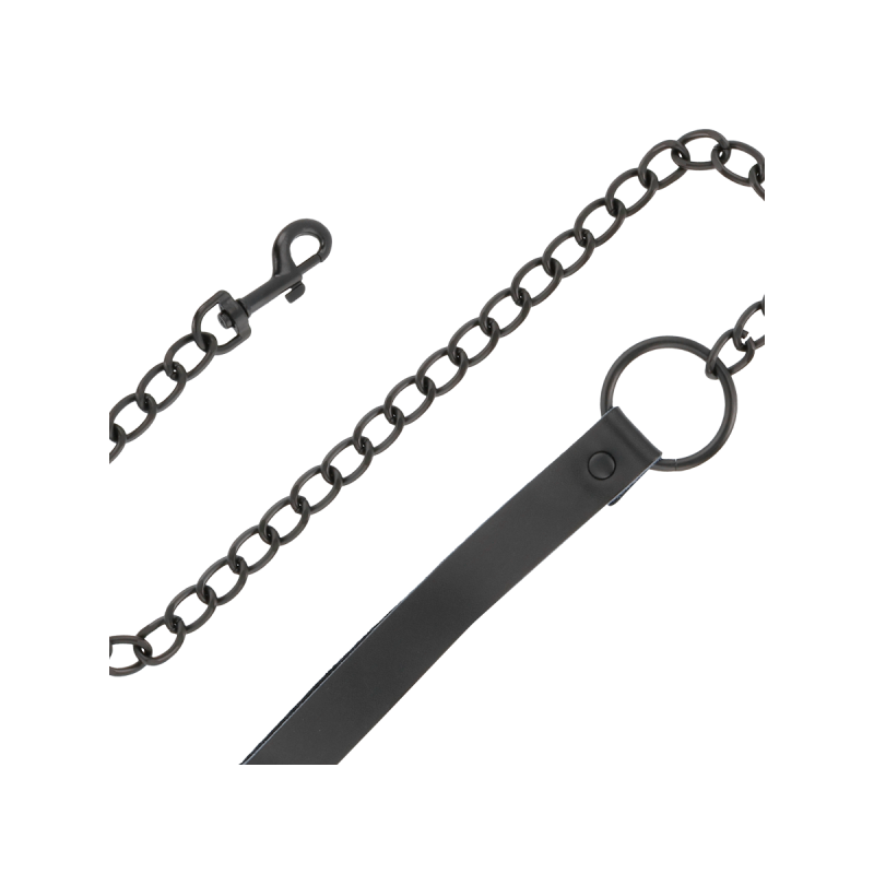 Darkness - Collier Noir Avec Chaîne | Vybes.it