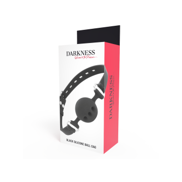 Darkness - Mordaza Transpirable Silicona Negro | Vybes.it