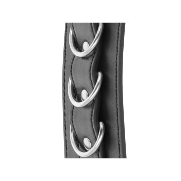 Darkness - Schwarze Verstellbare Leder - Knöchel - Handschellen |