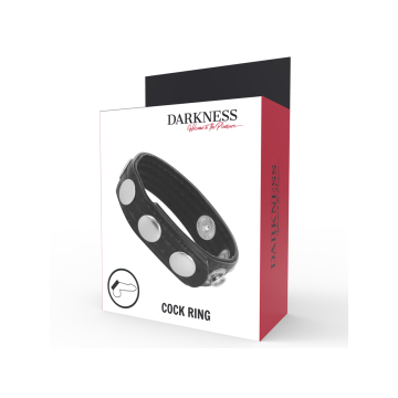 DARKNESS - LEATHER ERECTION RING - DARKNESS SENSATIONS - Cockrings wi…