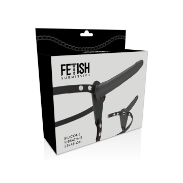 Fetish Submissive Harness - Vibrador Silicona Negro 15 Cm | Vybes.it