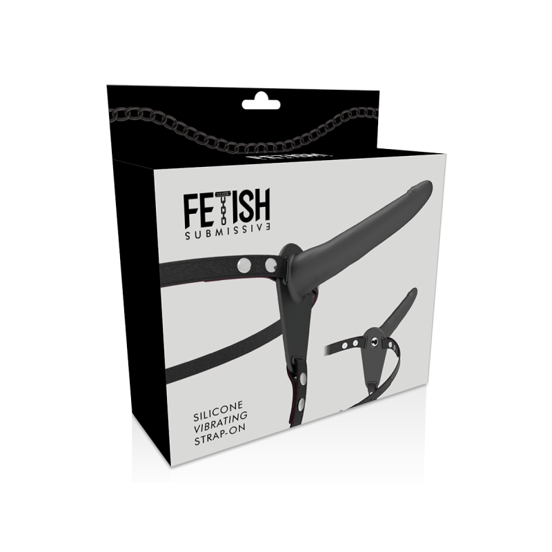 Fetish Submissive Harness - Vibrador Silicona Negro 15 Cm | Vybes.it