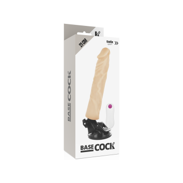 Basecock - Vibrateur Réaliste Télécommande Naturel 21 Cm - O - 4 Cm