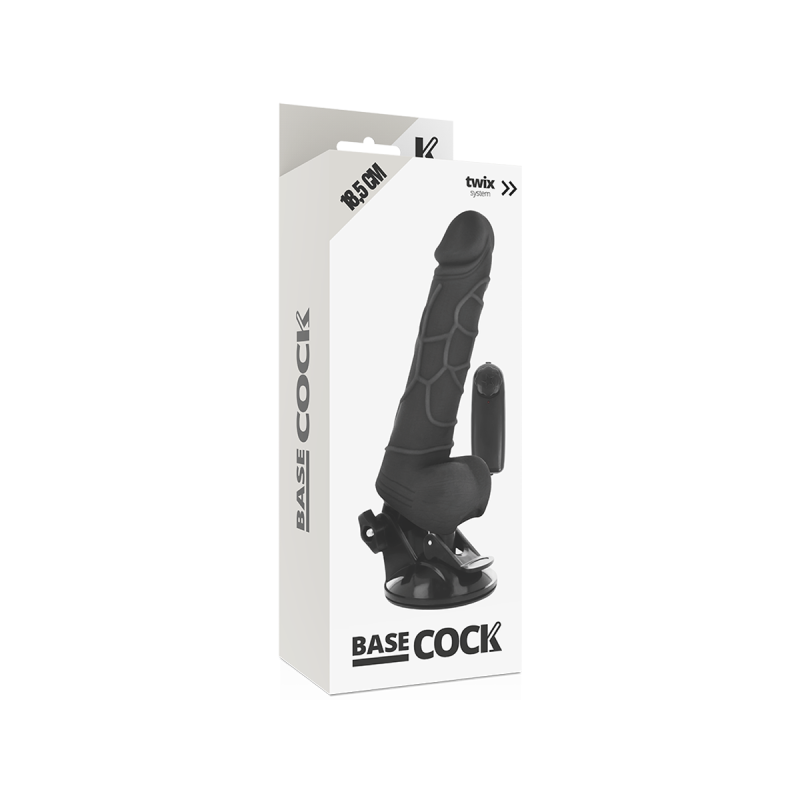 Basecock - Realistic Vibrator Remote Control Black 18.5 Cm - O